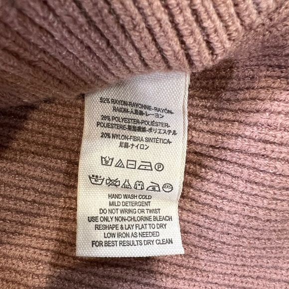 Free People Softly Structured Oversized Tunic Dusty Mauve Sz L Winter Cozy Soft - Picture 11 of 14